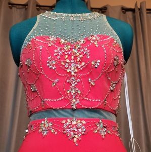 NWT Dancing Queen Coral Evening Gown Dress